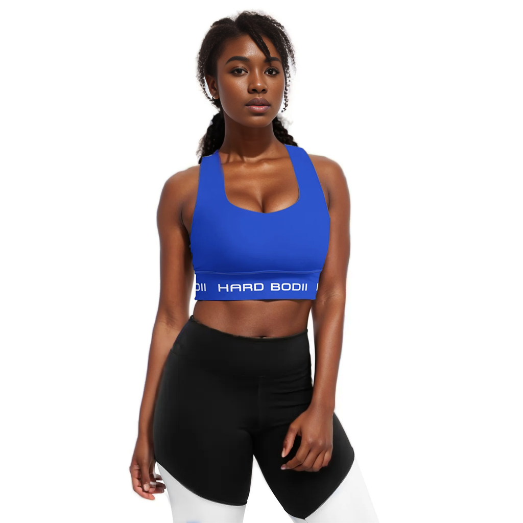 Hard Bodii Dominate Longline Sports Bra Royal blue