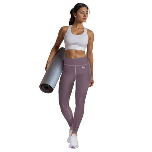 Signature Logo Performance Leggings eggplant