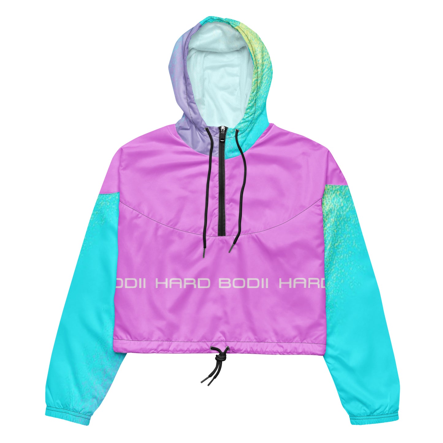 Hard Bodii Rainbow Rebel Cropped Windbreaker front