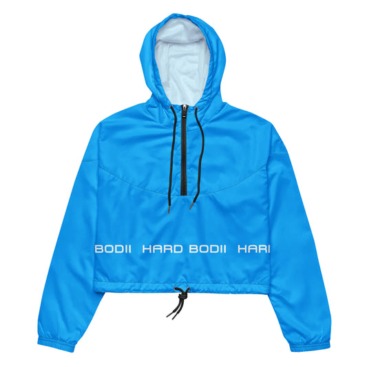 Hard Bodii Dominate Cropped Windbreaker light blue