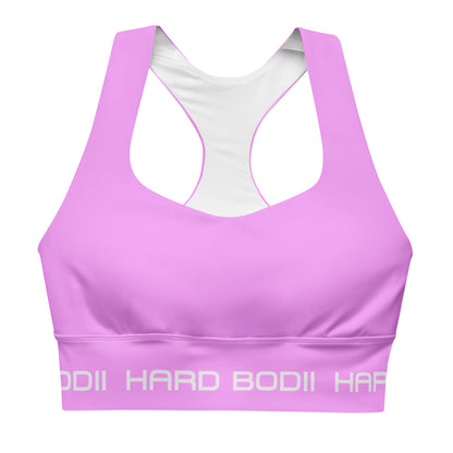 Hard Bodii Dominate Longline Sports Bra barbie pink blue